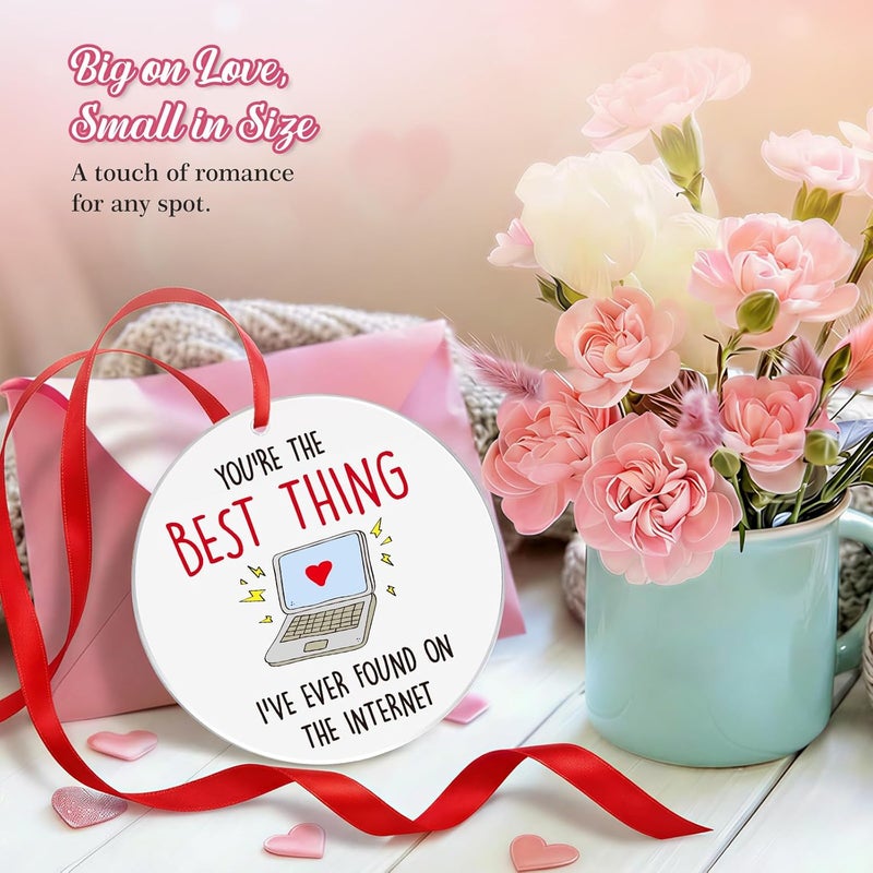 PETCEE Valentine's Day Ornaments - Romantic Valentines Ornaments for Tree Decorations Valentines Day Gifts for Boyfriend Girlfriend Anniversary Keepsake Gifts for Husband Wife Women Men - Image 2